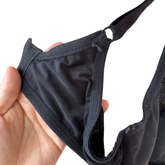 Lilyette 400 Full Figure Mesh Minimizer Bra Black 40D Underwire Adjustable Strap - Picture 8 of 10